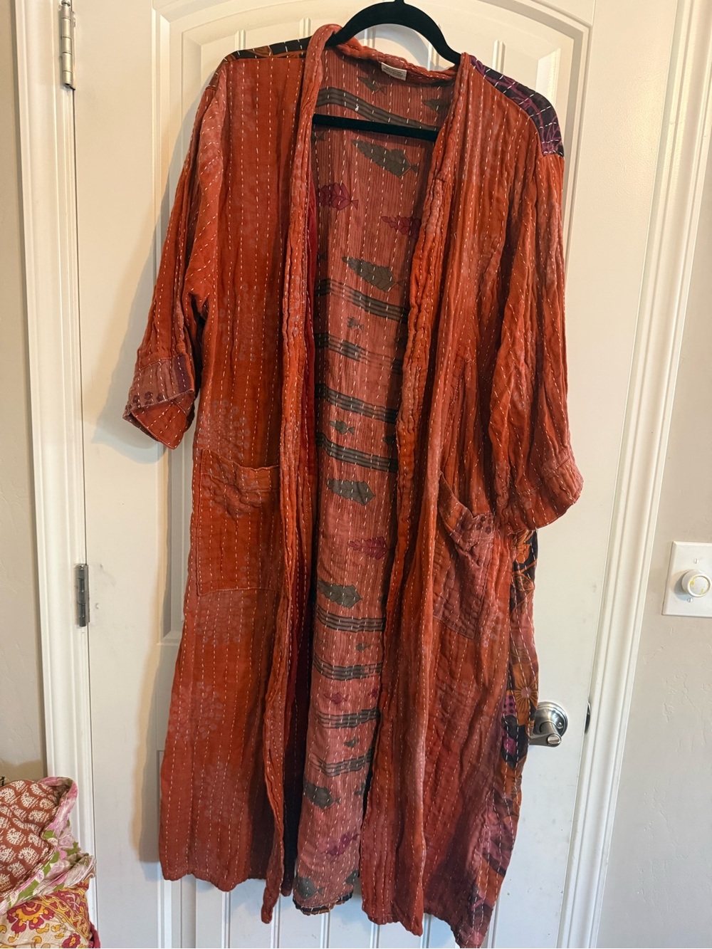 Overdyed Kantha robe